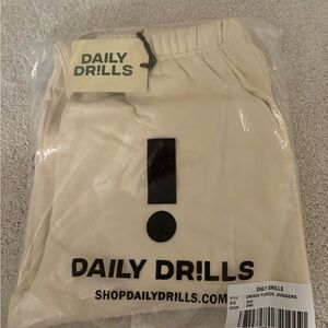 Daily Drills Unisex Fleece Joggers in Sand BRAND NEW